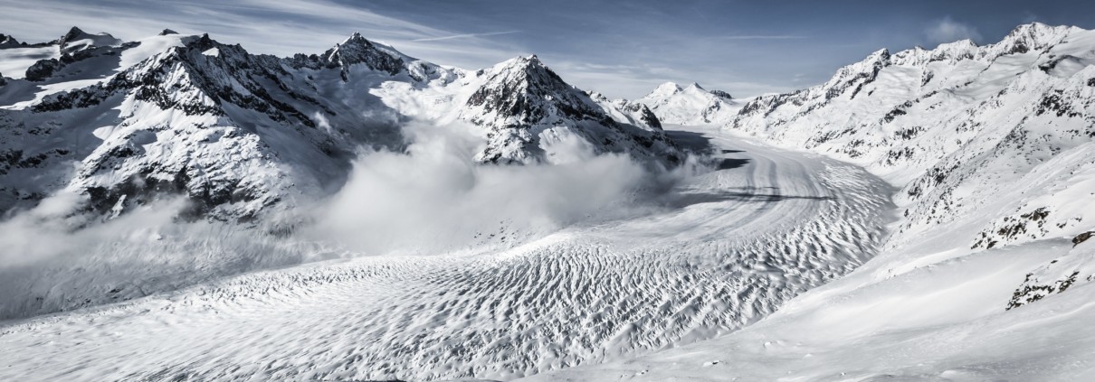 Aletschgletscher im Winter